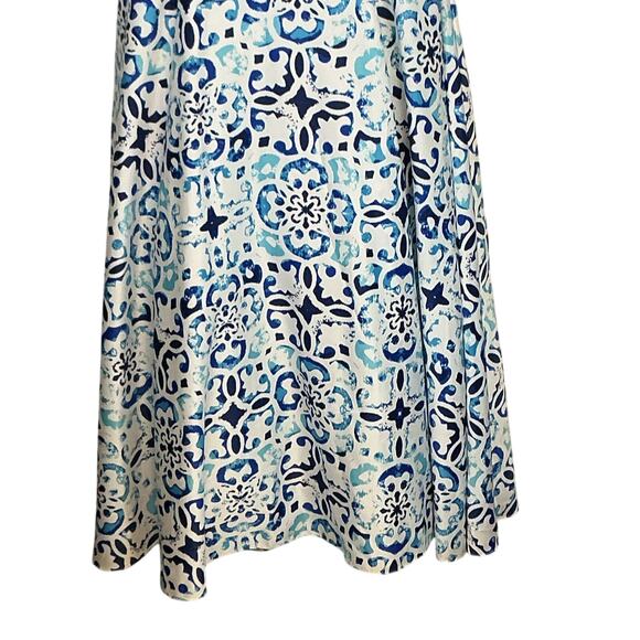 Betsy & Adam Mosaic Deep V-Neck Low Back Prom Ball Gown Spaghetti Strap Womens 4 - Picture 5 of 10